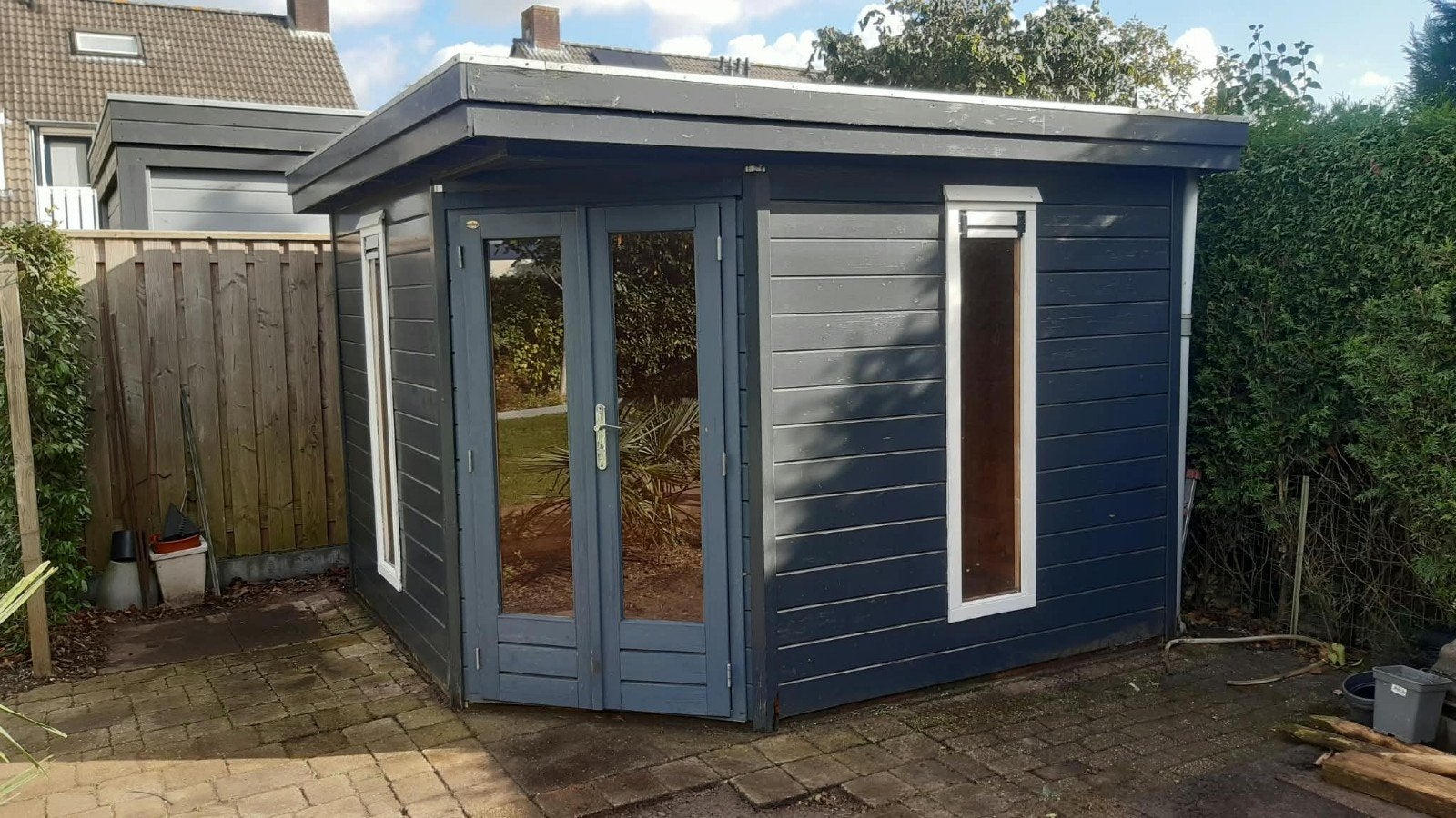 tuinhuis/schuur, Ophalen, Gebruikt, 250 tot 500 cm, 2 ramen