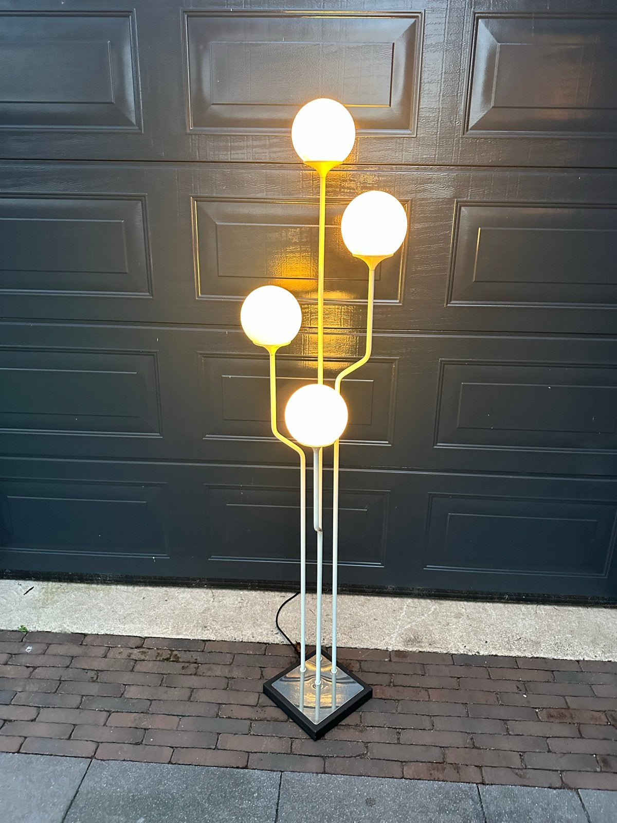 Vintage Goffredo Reggiani vloerlamp met 4 bollen, Ophalen, Gebruikt, Italian design, E14 (klein)