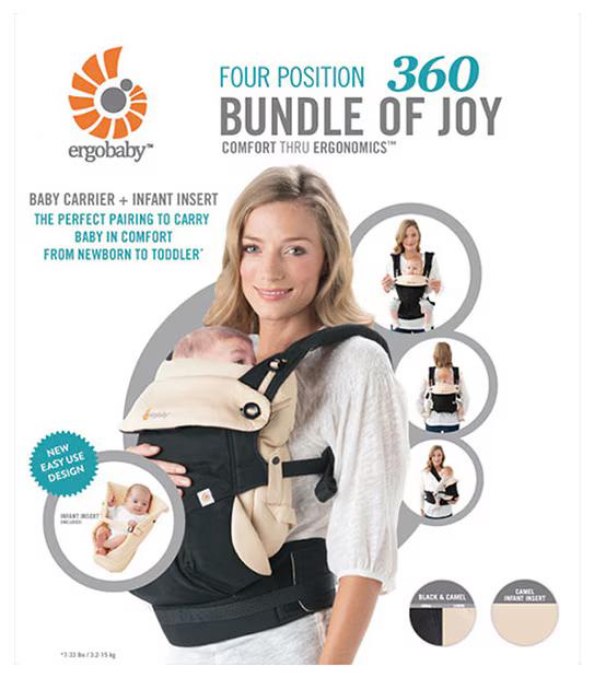 Ergobaby Four Position 360 Black & Camel draagzak, Ophalen of Verzenden, Zo goed als nieuw, Draagzak, Overige merken