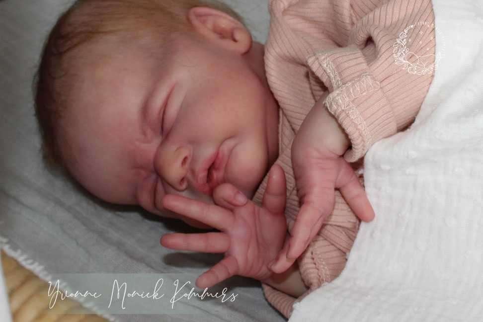 Reborn Gracie Mae door Yvonne Kommers, Ophalen of Verzenden, Nieuw, Pop, Levensecht of Reborn