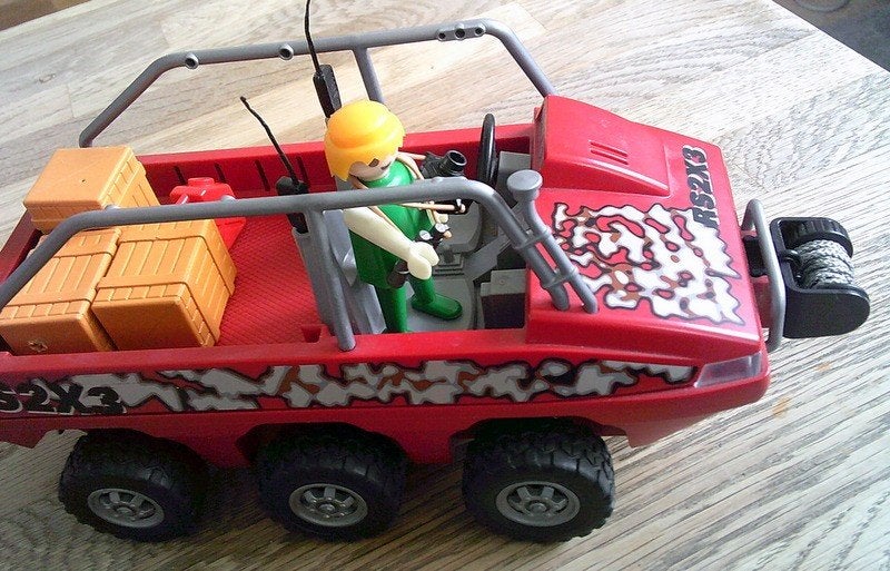 Play Mobil Amfibie vaartuig auto truck, Ophalen of Verzenden, Gebruikt, Losse onderdelen, Overige typen