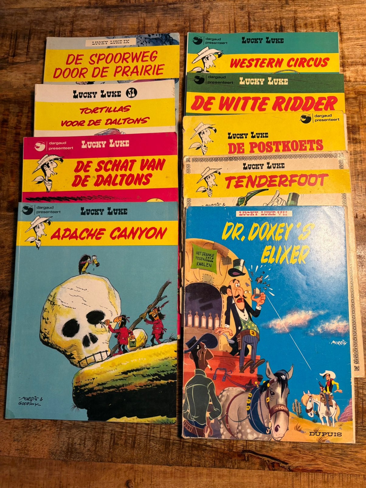 Lucky Luke 9 albums, Meerdere stripboeken, Ophalen of Verzenden, Gelezen