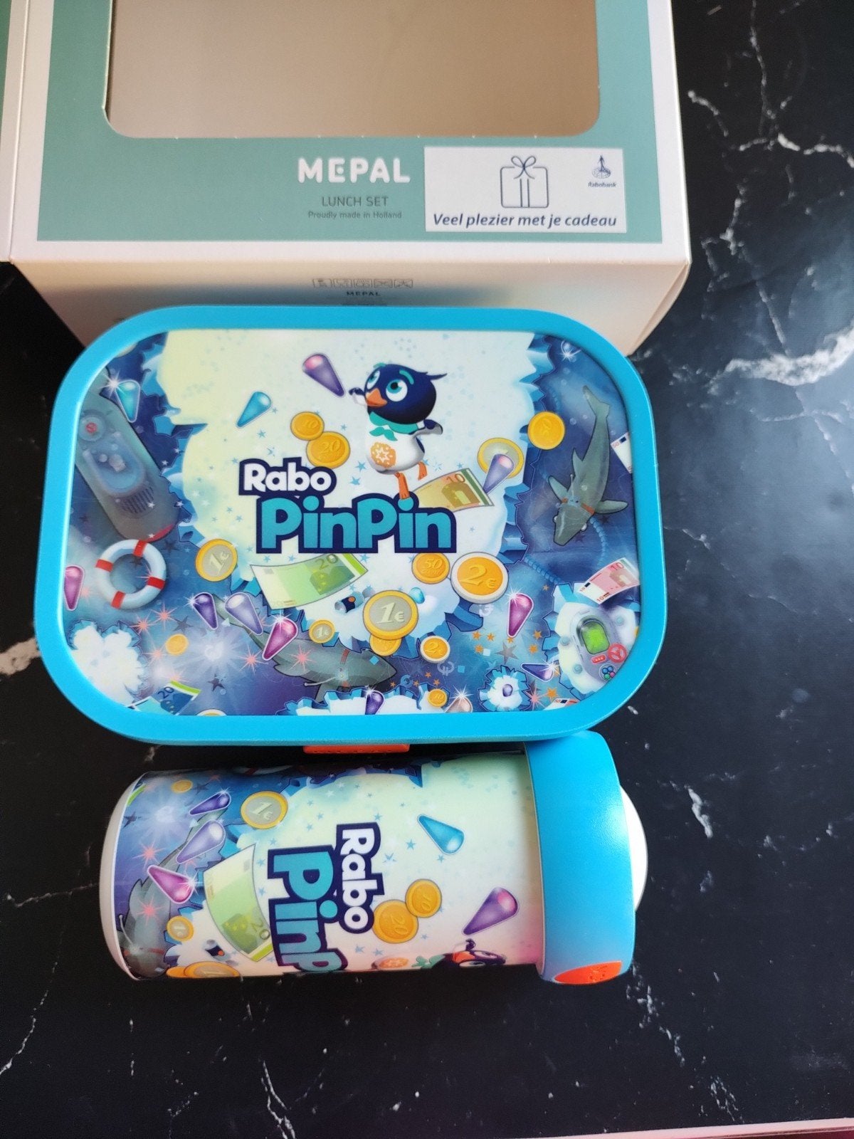 Mepal Broodtrommel en Drinkbeker Rabo PinPin - Nieuw, Ophalen of Verzenden, Nieuw