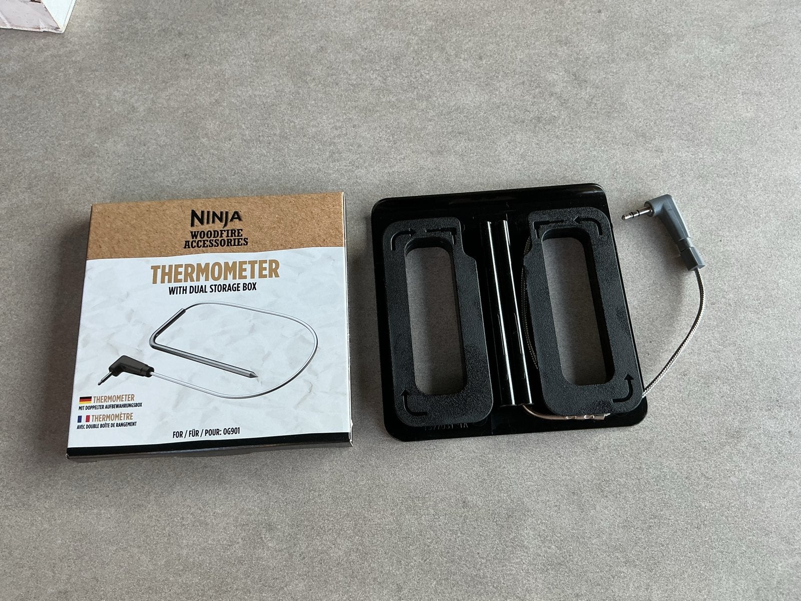 Ninja Woodfire Accessoires Thermometer met Opbergdoos, Ophalen, Nieuw, Metaal, Voedselthermometer