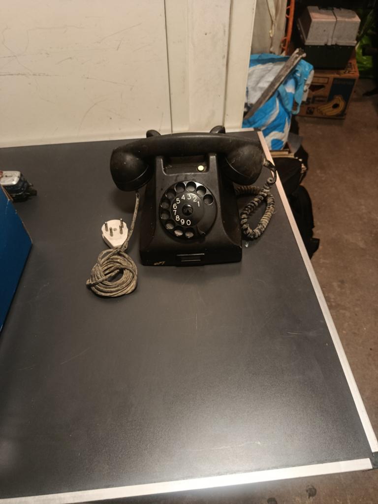 Vintage PTT Ericsson Telefoon - Zwart, Juli '62, Ophalen of Verzenden