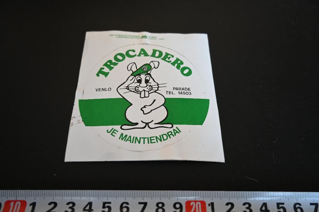 sticker Venlo TROCADERO Je Maintiendrai Parade tel 14503, Ophalen, Zo goed als nieuw, Sticker