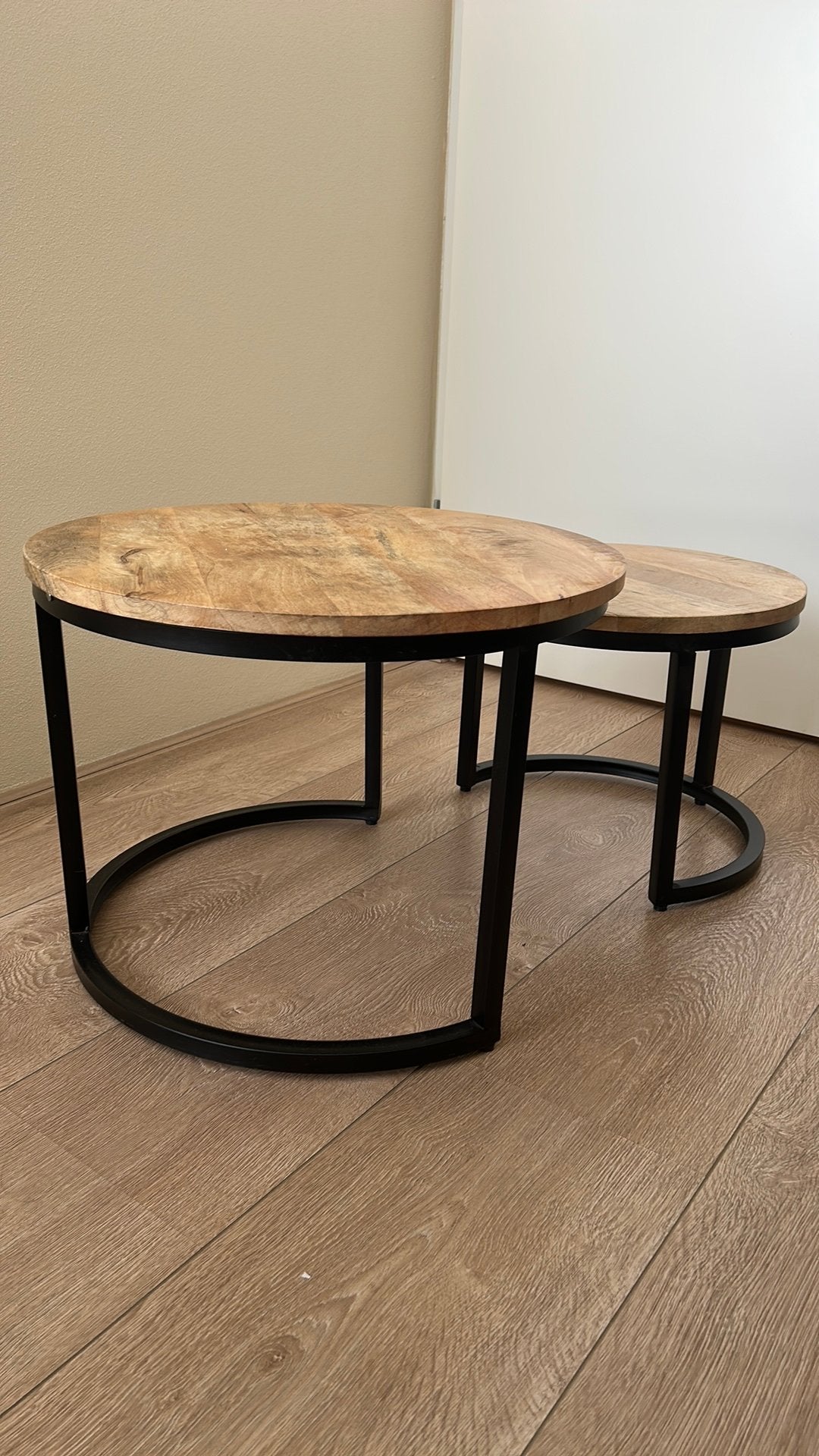 Ronde salontafels, Huis en Inrichting, Tafels | Salontafels, Ophalen, Gebruikt, Rond, 50 tot 100 cm