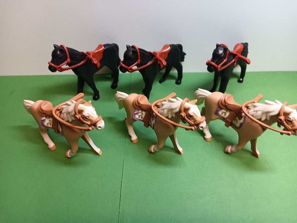 Playmobil Dieren 6x PAARDEN (a) ****  ÉÉN KOOP 9,50  ****, Verzenden, Zo goed als nieuw, Complete set