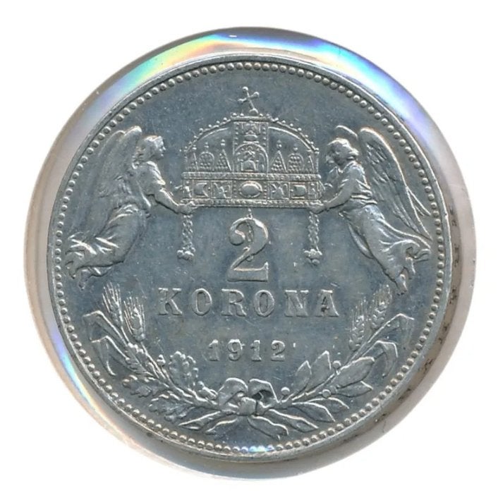 Oostenrijk-Hongarije (H) 2 Korona 1912 K.B., Ophalen of Verzenden, Hongarije, Losse munt, Zilver