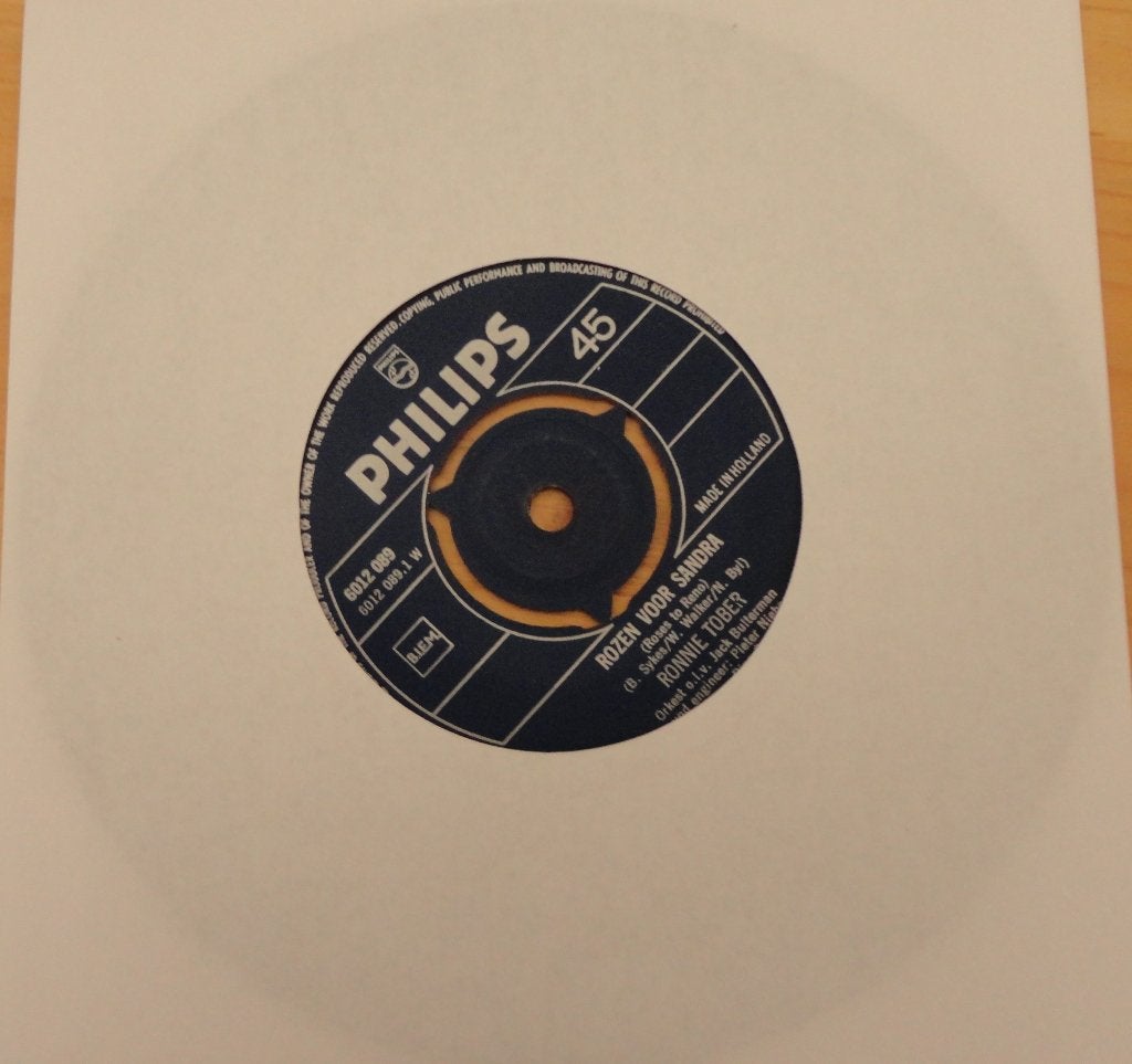 Ronnie Tober > Rozen voor Sandra, Ophalen of Verzenden, Gebruikt, 7 inch, Nederlandstalig