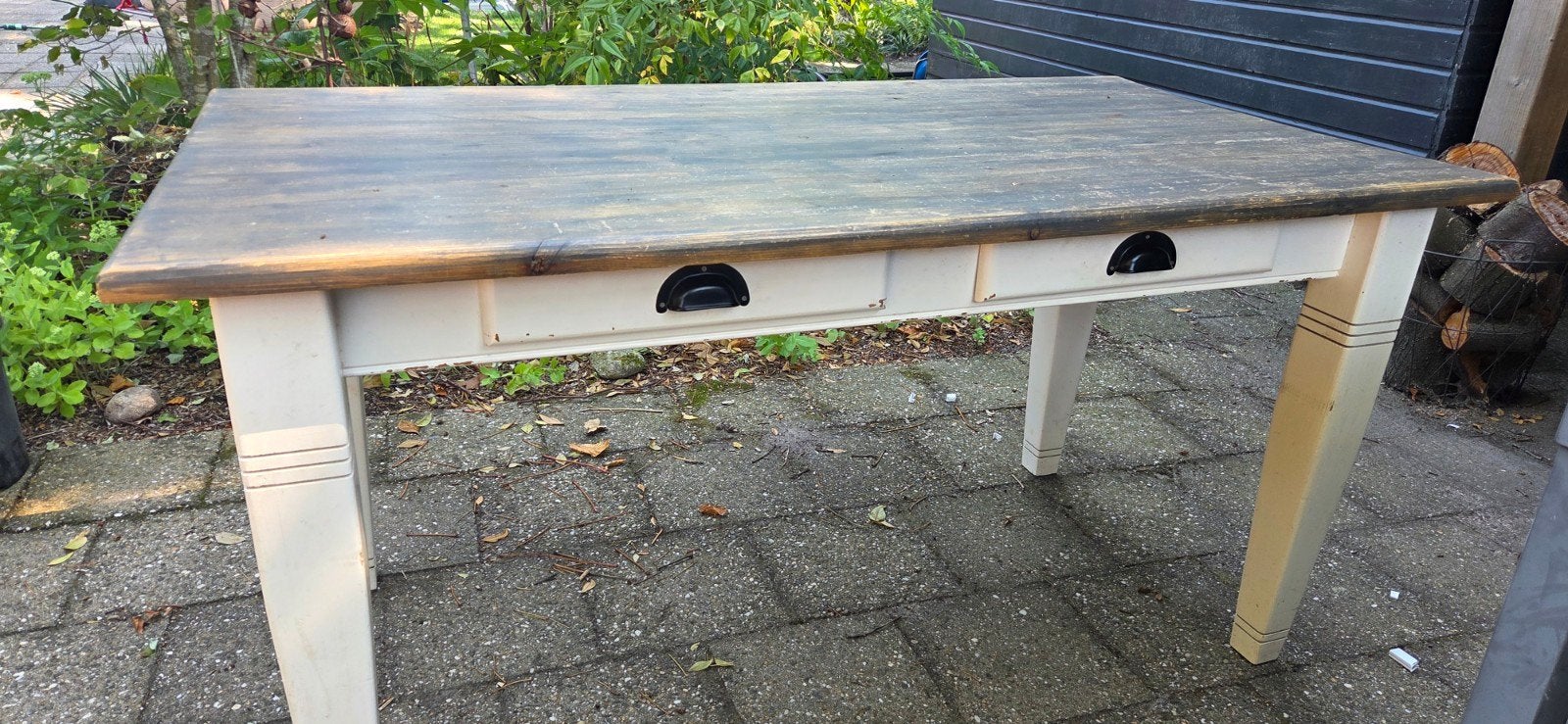 houten eettafel TEAB, Huis en Inrichting, Ophalen, Gebruikt, 100 tot 150 cm, Landelijk, Rustiek