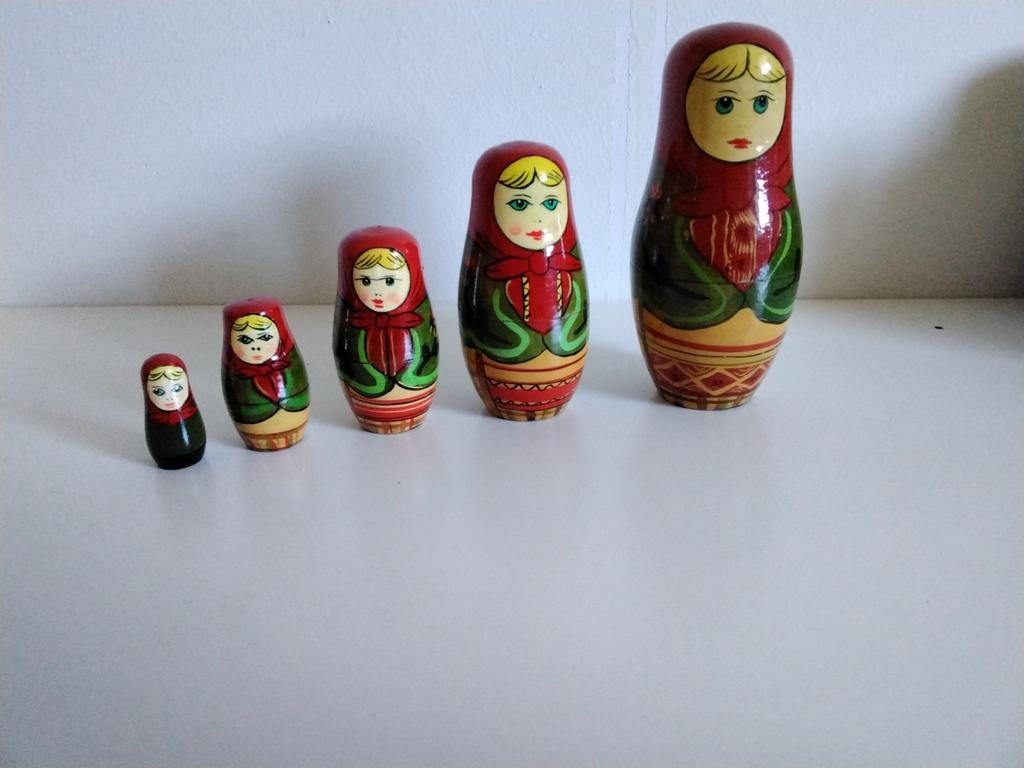 Set van 5 Russische Matroesjka poppen, Verzamelen, Ophalen of Verzenden, Gebruikt