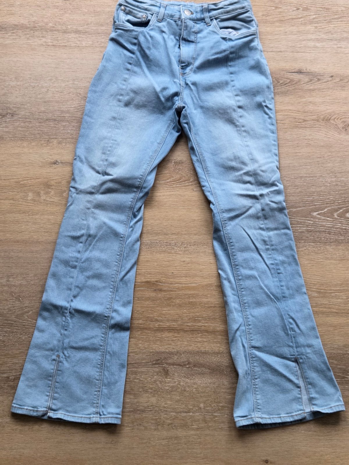Flared spijkerbroek maat 158 Hema, Broek, Meisje, Ophalen of Verzenden, Zo goed als nieuw