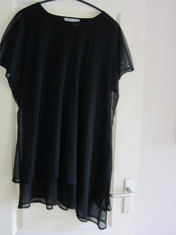 TOP ZWART 2-LAAGS "SECENDO", Kleding | Dames, Secendo, Zwart, Maat 42/44 (L), Ophalen of Verzenden