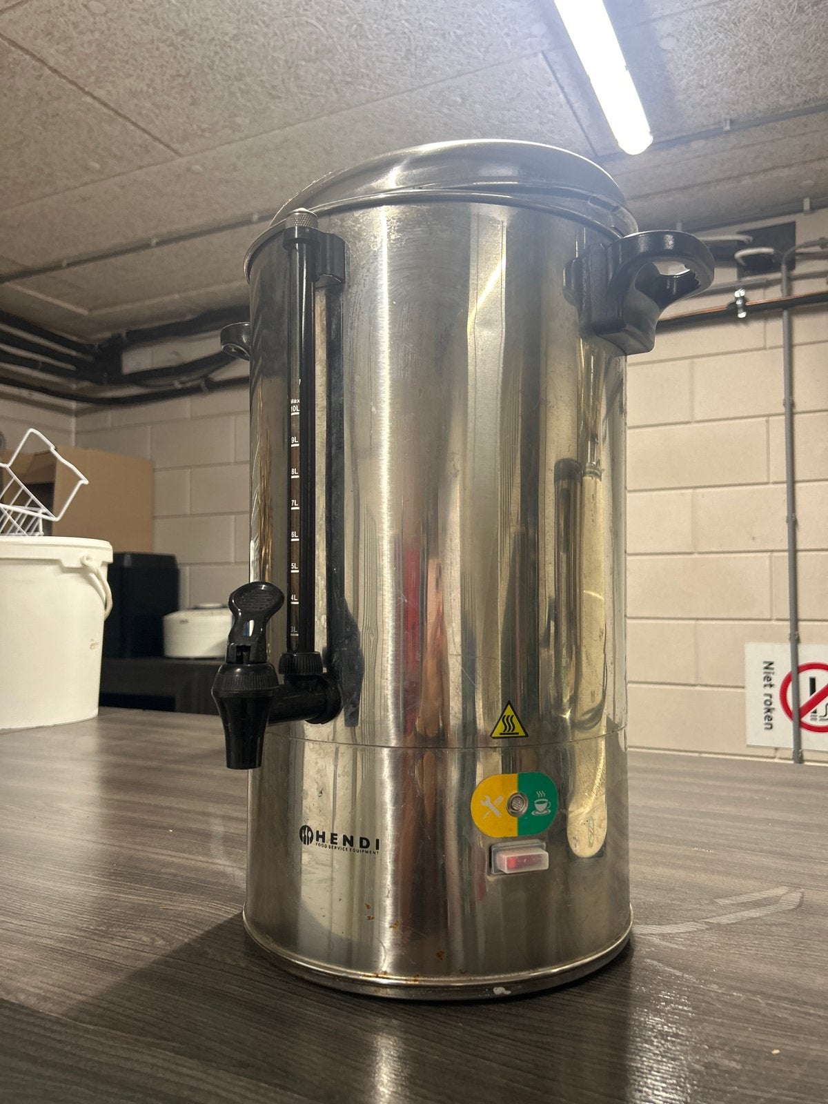 Hendi Koffie percolator 10L RVS, Ophalen, Gebruikt, 10 kopjes of meer, Koffiemachine