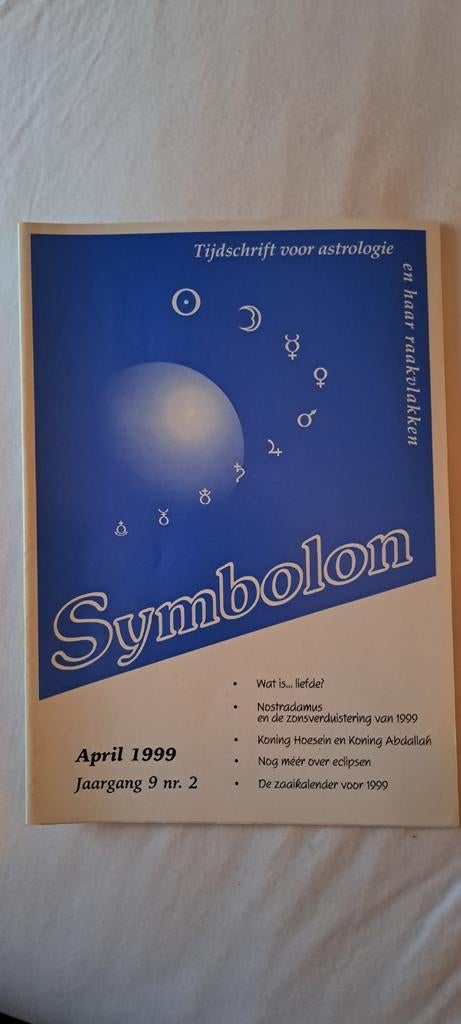 Symbolon Tijdschrift astrologie april 1999 jaargang 9 nr.2, Boeken, Tijdschriften en Kranten, Ophalen of Verzenden
