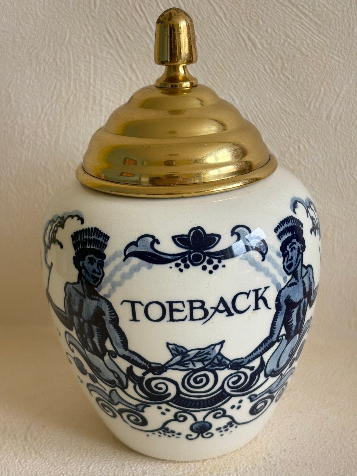 Antieke Royal Goedewaagen Delfts Blauw Tabakspot, Antiek en Kunst, Antiek | Keramiek en Aardewerk, Ophalen of Verzenden