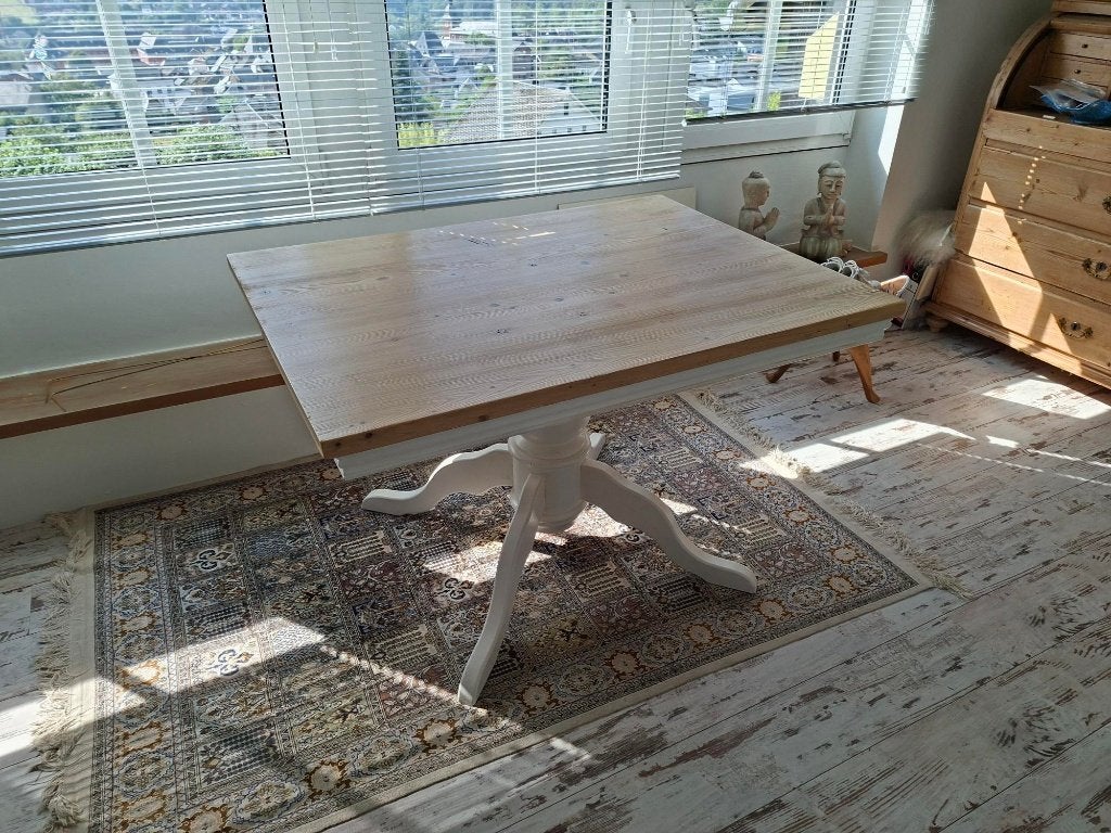 Eettafel Oud Amerikaans grenen, Huis en Inrichting, Tafels | Eettafels, Ophalen, 100 tot 150 cm, 50 tot 100 cm, Vier personen