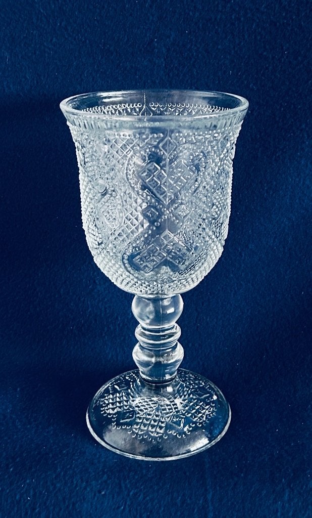 Retro glazen bokaal Avon Fostoria Heart & Diamond 18h, Ophalen
