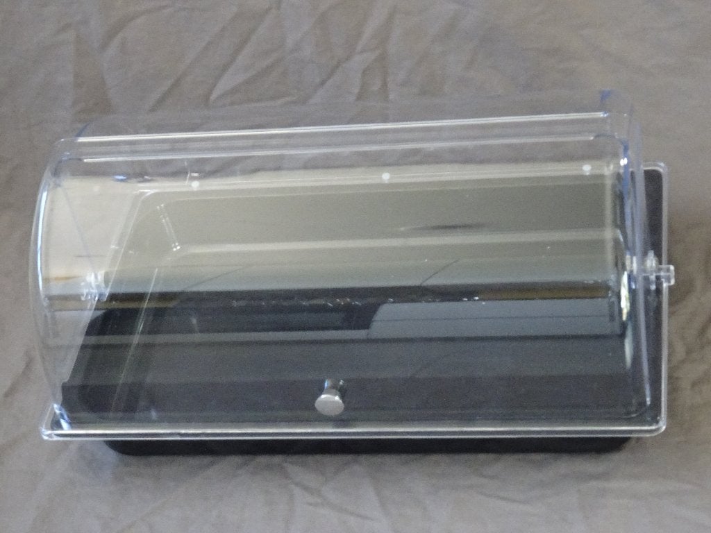 VEGA rolltop deksel Sturgis toonbank vitrine display stolp, Overige typen, Ophalen of Verzenden, Zo goed als nieuw, Overige materialen