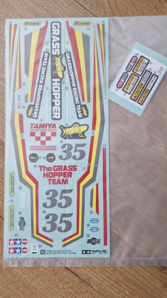 Tamiya Grasshopper 1 stickervel Black Edition, Ophalen of Verzenden, Nieuw