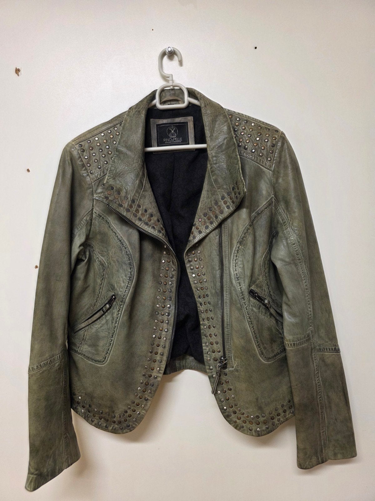 gave Rino& Pelle lams leren biker jas maat 46 ( M ), Maat 38/40 (M), Overige kleuren, Nieuw, Ophalen of Verzenden