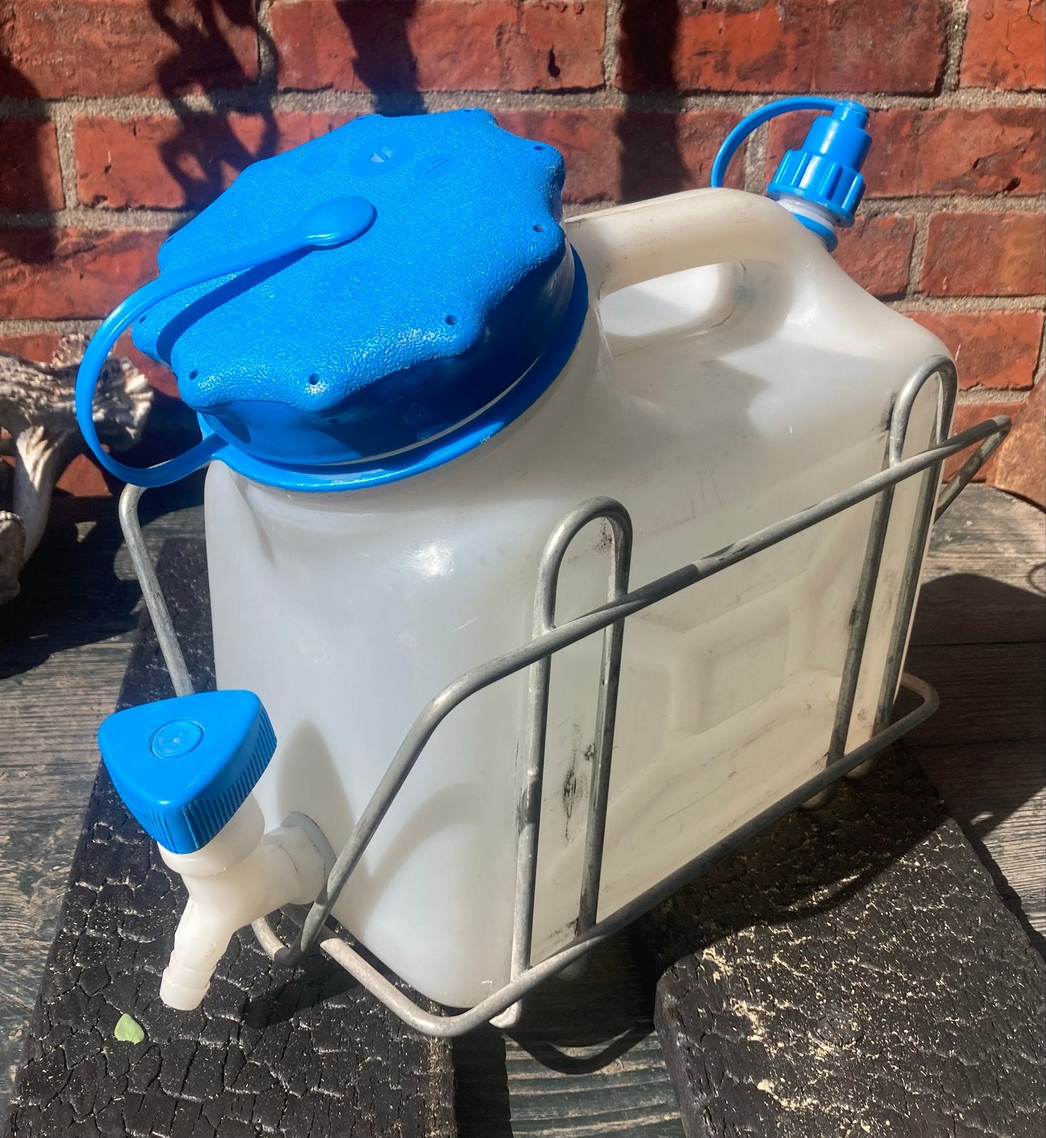Jerrycan 5L met steun en kraan - ideaal voor camper, Ophalen of Verzenden, Gebruikt