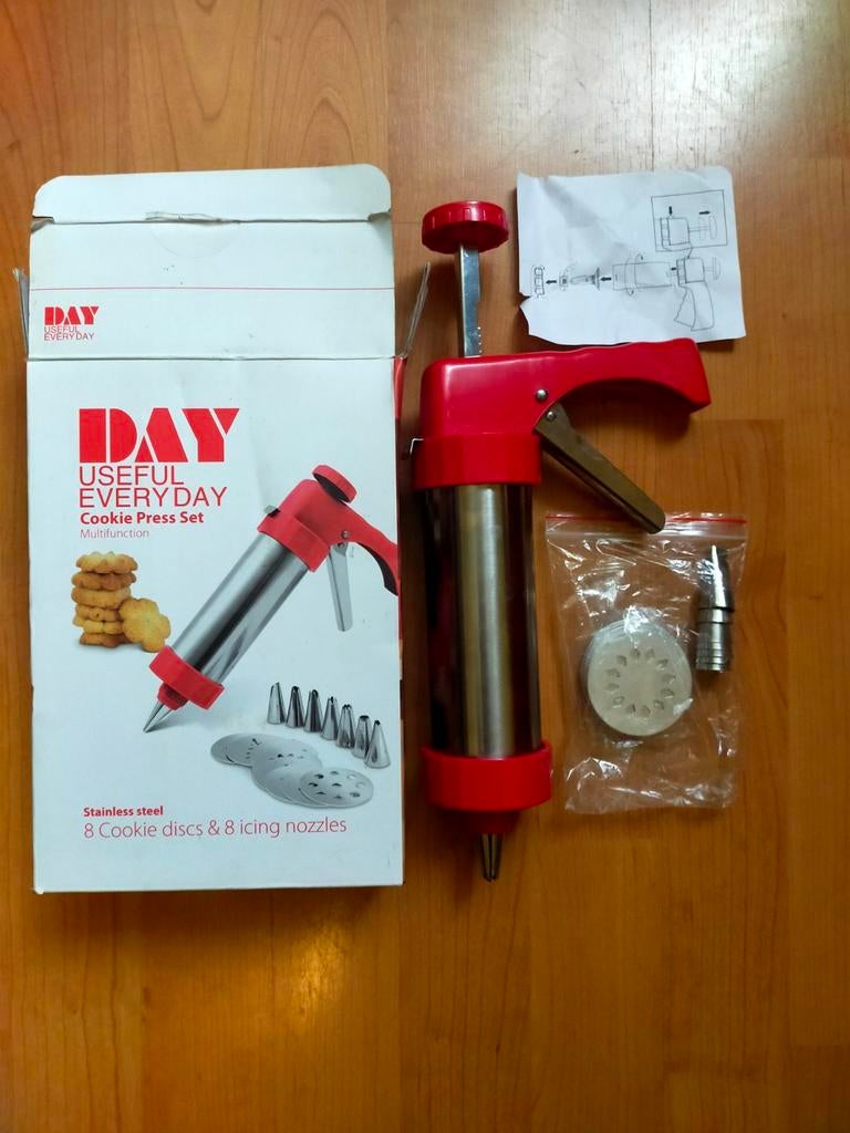 Deegpistool Cookie Press set, Overige typen, Ophalen of Verzenden, Zo goed als nieuw