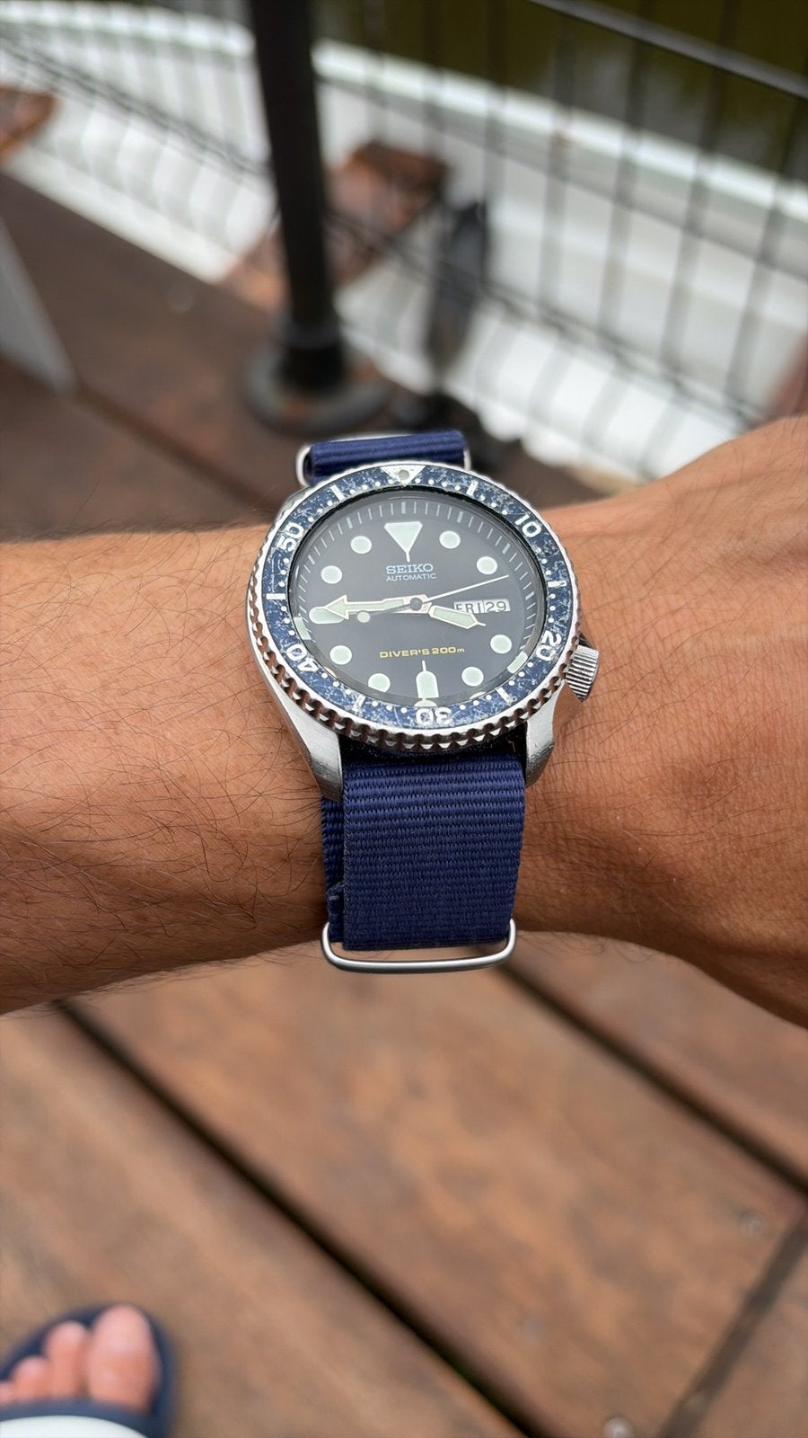 Seiko SKX007k Automatic Diver – Rubber + NATO band, Sieraden, Tassen en Uiterlijk, Horloges | Heren, Seiko, Gebruikt, Staal, Polshorloge