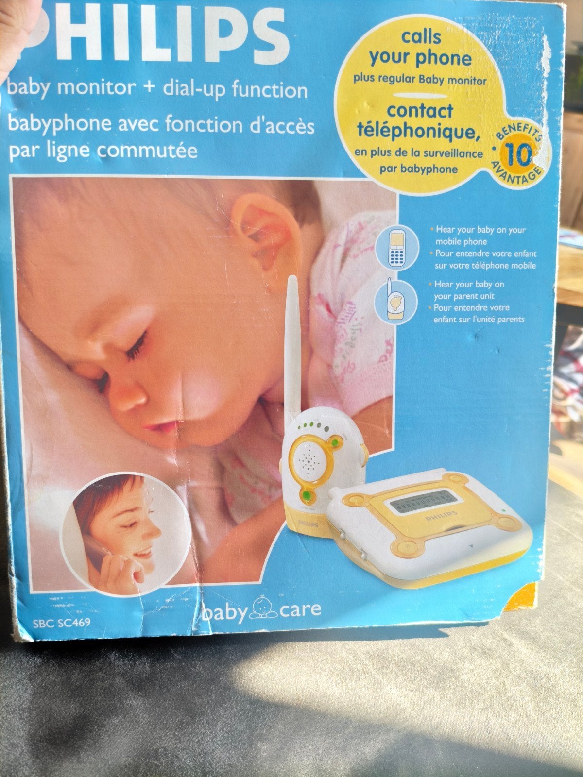 Philips Babyfoon met telefoonfunctie - SBC SC469, Ophalen of Verzenden, Gebruikt, 250 meter of meer, Digitaal