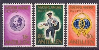 Nederlandse Antillen 472/4 postfris 100 jaar postzegels 1973, Ophalen of Verzenden, Postfris