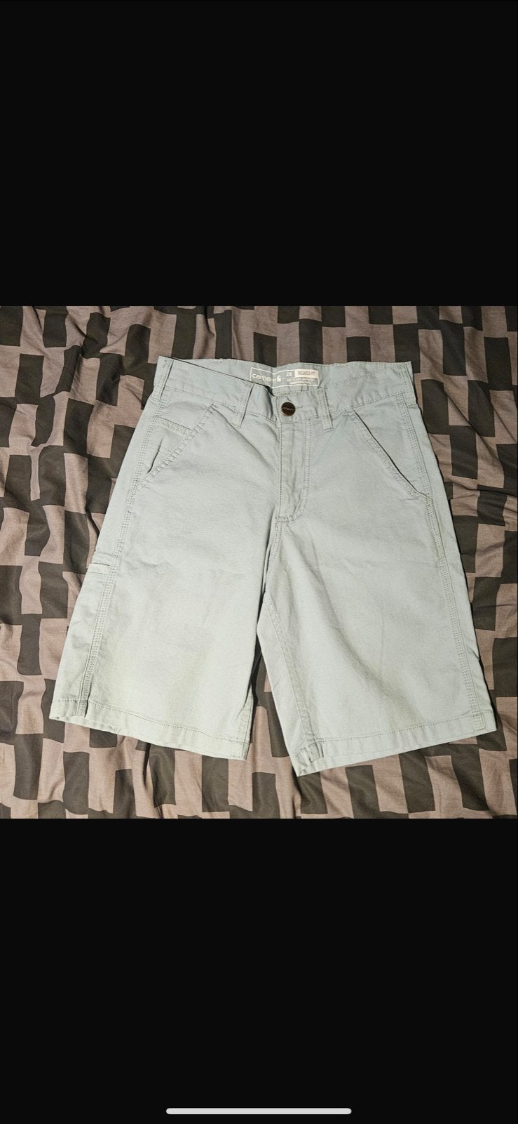 Carhartt shorts lichtblauw - Maat S, Ophalen of Verzenden, Zo goed als nieuw, Maat 48/50 (M), Blauw