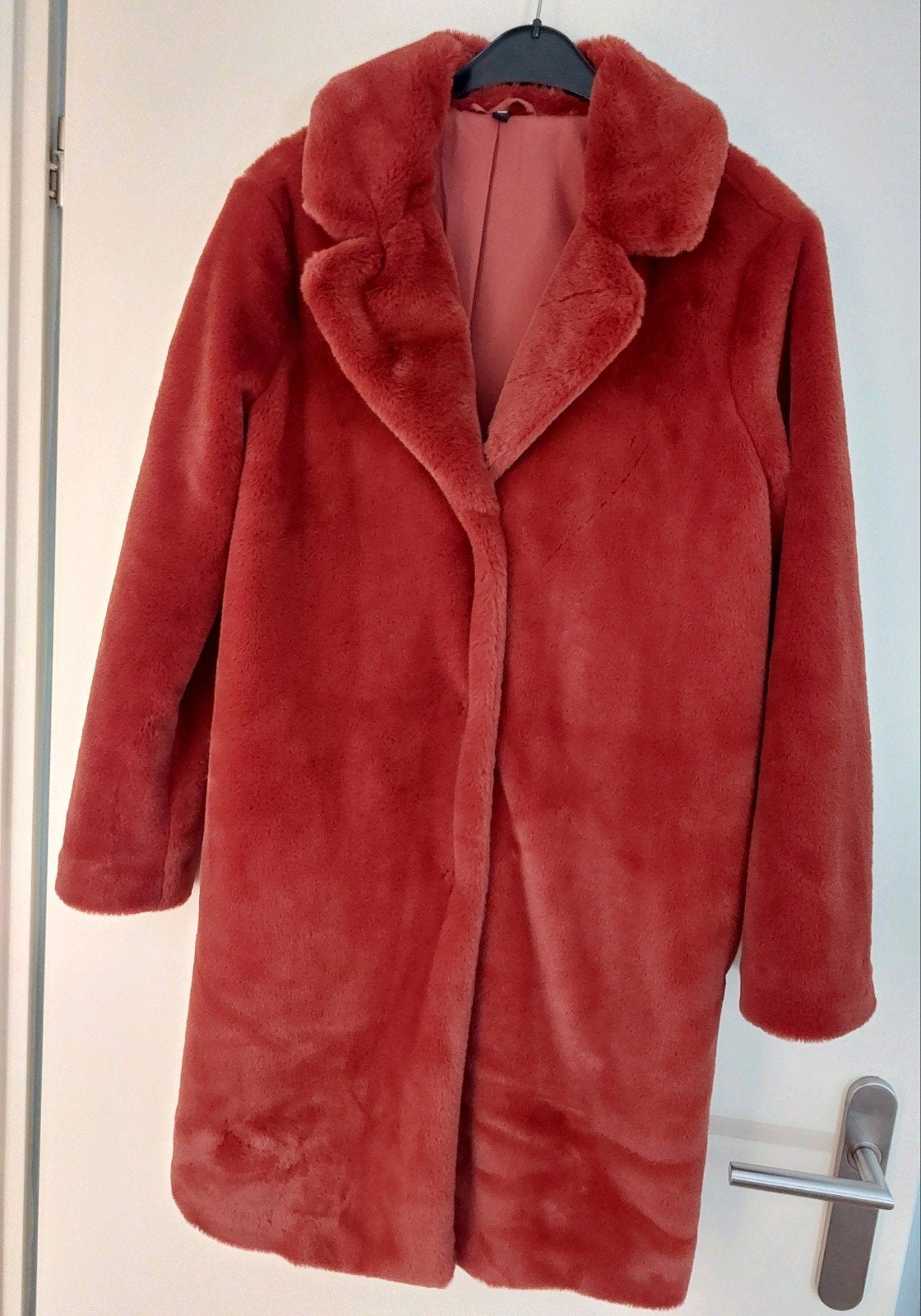 zachte warme faux fur herfst/winterjas maat s, fluffy jas, Kleding | Dames, Hema, Ophalen of Verzenden, Zo goed als nieuw, Maat 36 (S)