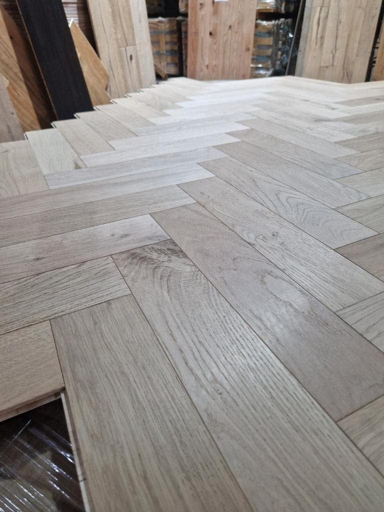 EIKEN VISGRAAT VLOER AANBIEDING! Visgraatparket vloeren!, Ophalen of Verzenden, Nieuw, 75 m² of meer, Parket