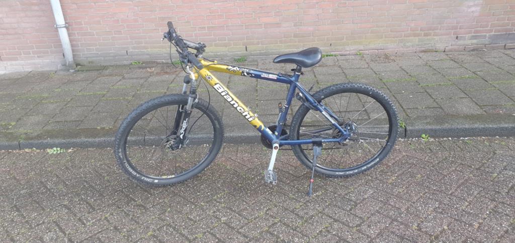 Bianchi Mountainbike - Blauw/Goud - 26 inch, Fietsen en Brommers, Fietsen | Mountainbikes en ATB, Gebruikt, Hardtail, 49 tot 53 cm