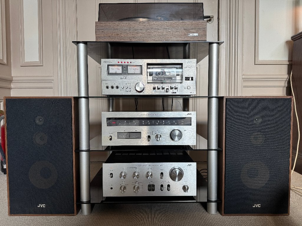 Vintage tweede JVC stereo set toren in Nederland (31, 1975), Ophalen, Tuner of Radio, Gebruikt, JVC