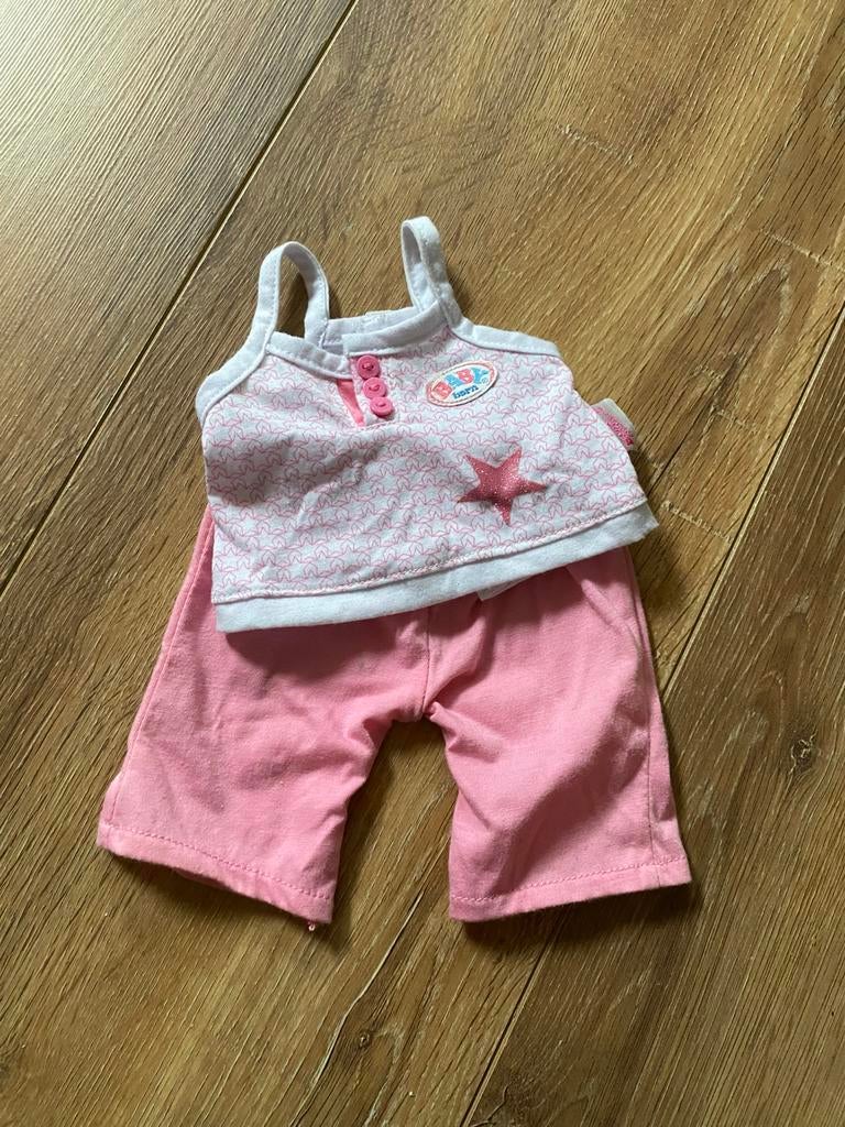 Baby Born kleding setje roze topje en broekje, Ophalen of Verzenden, Zo goed als nieuw, Babypop