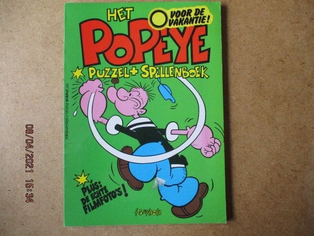 adv0822 popeye puzzel en spellenboek, Eén stripboek, Ophalen, Gelezen