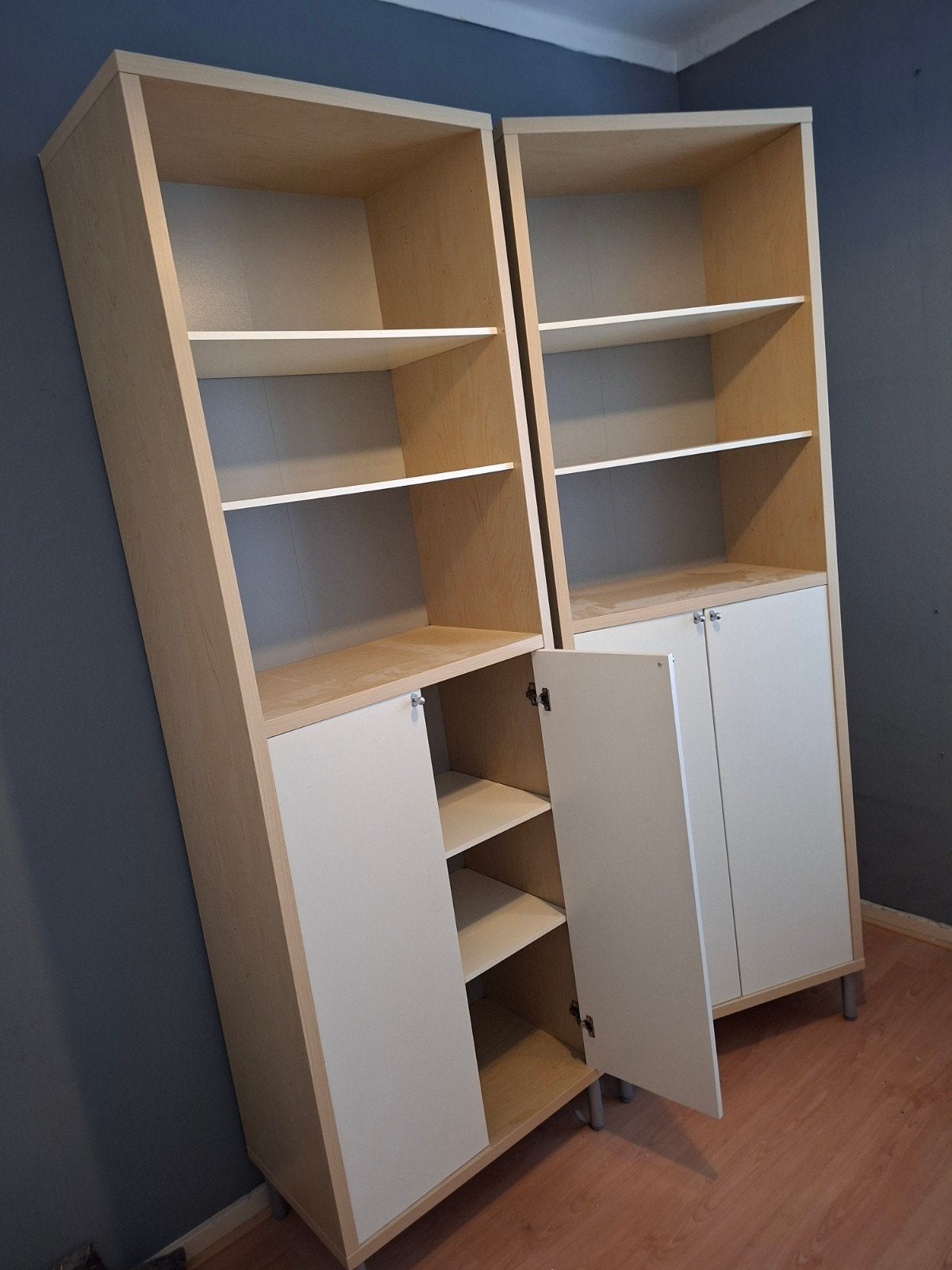 2x Billy Boekenkast met deuren - 213x70x40 cm