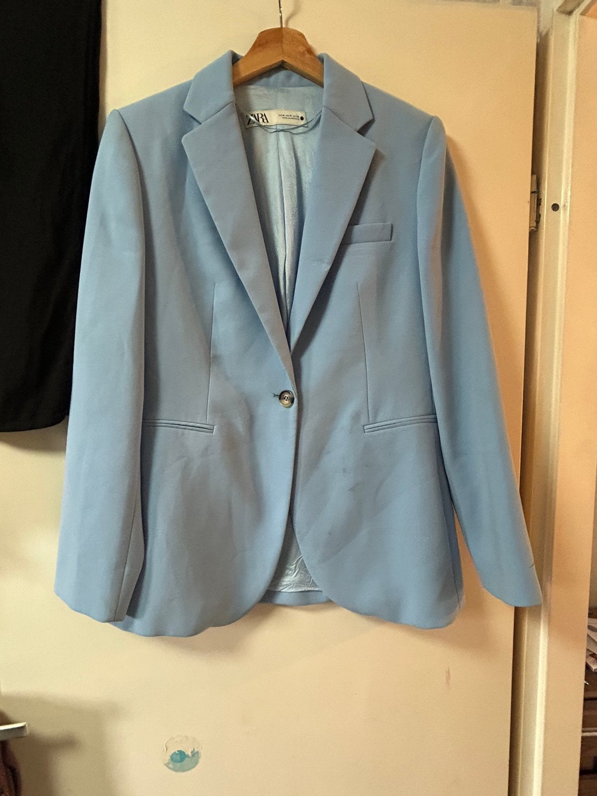 Zara Lichtblauwe Blazer Maat M, Maat 38/40 (M), Blauw, Ophalen of Verzenden, Zo goed als nieuw