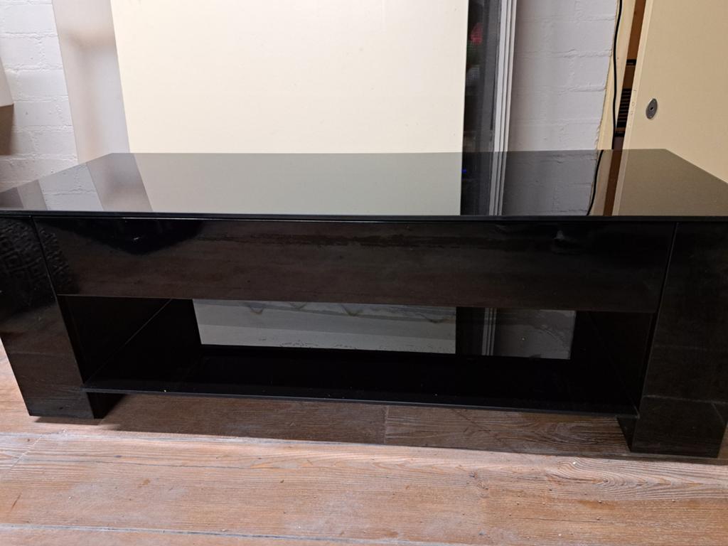 Zwarte salontafel met opbergruimte, 100 tot 150 cm, Minder dan 50 cm, Rechthoekig, 50 tot 100 cm