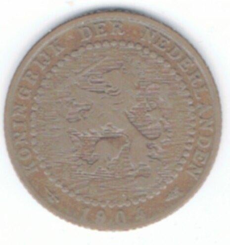 23-897 Nederland 1 cent 1904, Ophalen of Verzenden, Koningin Wilhelmina, 1 cent, Losse munt