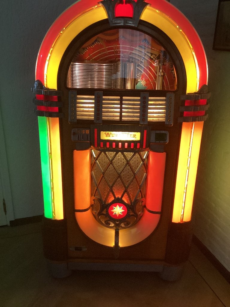 Wurlitzer 1015 jukebox 1948  op 45/78 toeren (The Bubbler), Verzamelen, Zo goed als nieuw, Wurlitzer, Voor 1950, Ophalen