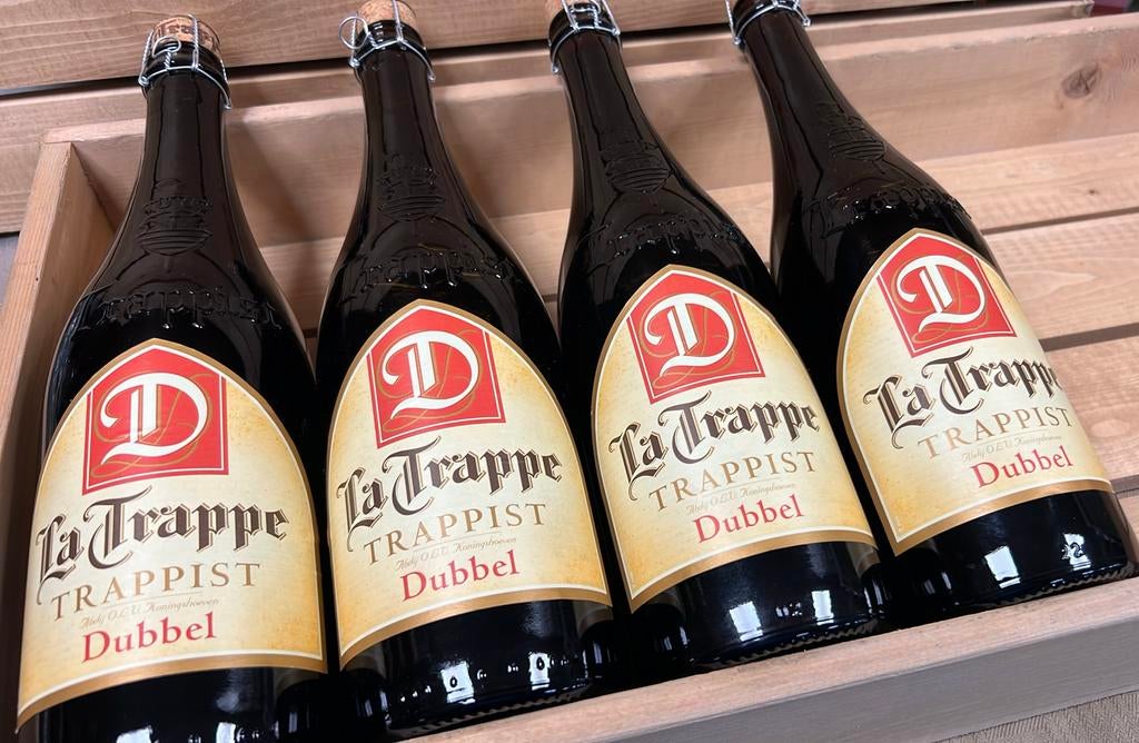 4 x LA TRAPPE TRAPPIST “VINTAGE” DUBBEL, Verzamelen, Biermerken, Zo goed als nieuw, Flesje(s), La Trappe, Ophalen of Verzenden