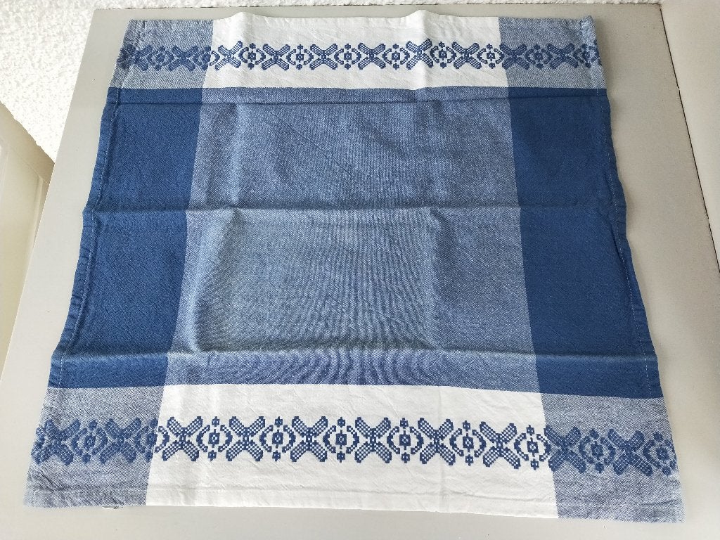 Theedoek - blauw - boorduursel aan de zijkanten, Ophalen of Verzenden, Nieuw, Blauw, Theedoek of Handdoek