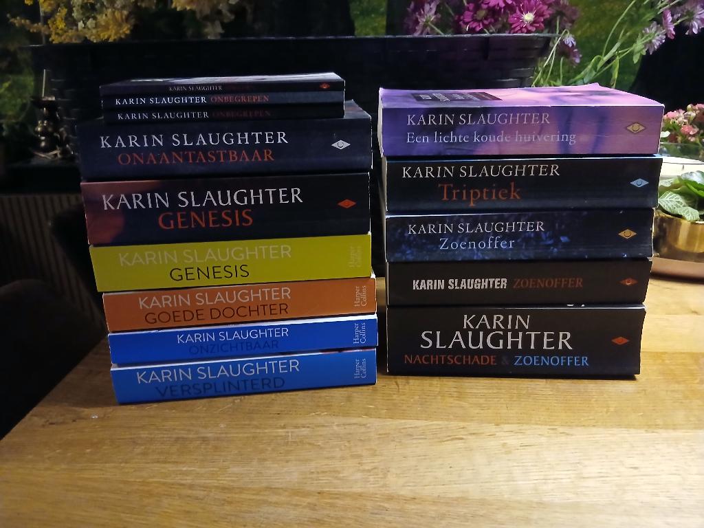 KARIN SLAUGHTER boeken (19 titels), Boeken, Thrillers, Gelezen, Ophalen of Verzenden