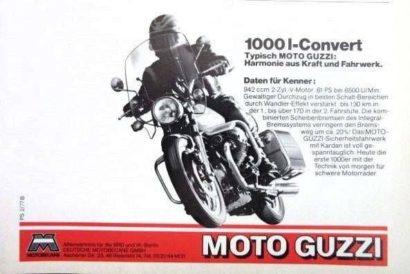 15 vintage advertenties Moto Guzzi Motobecane motor 70-86, Ophalen of Verzenden, Motoren