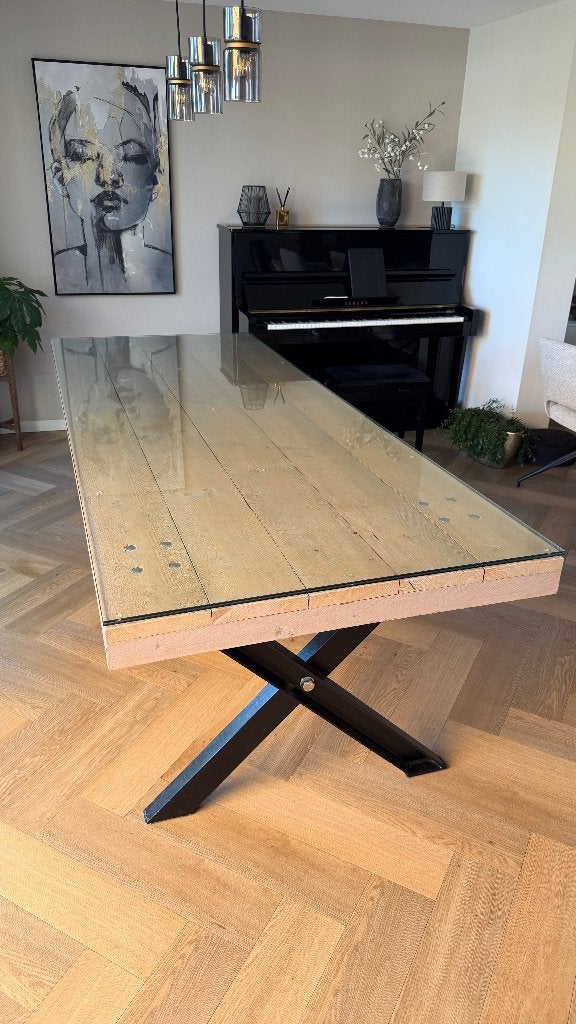 eettafel, Huis en Inrichting, Tafels | Eettafels, Ophalen, 200 cm of meer, 50 tot 100 cm, Vijf personen of meer