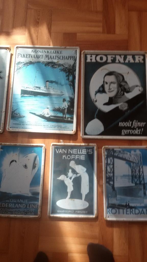 reclameborden blikken, Verzamelen, Ophalen, Gebruikt, Reclamebord