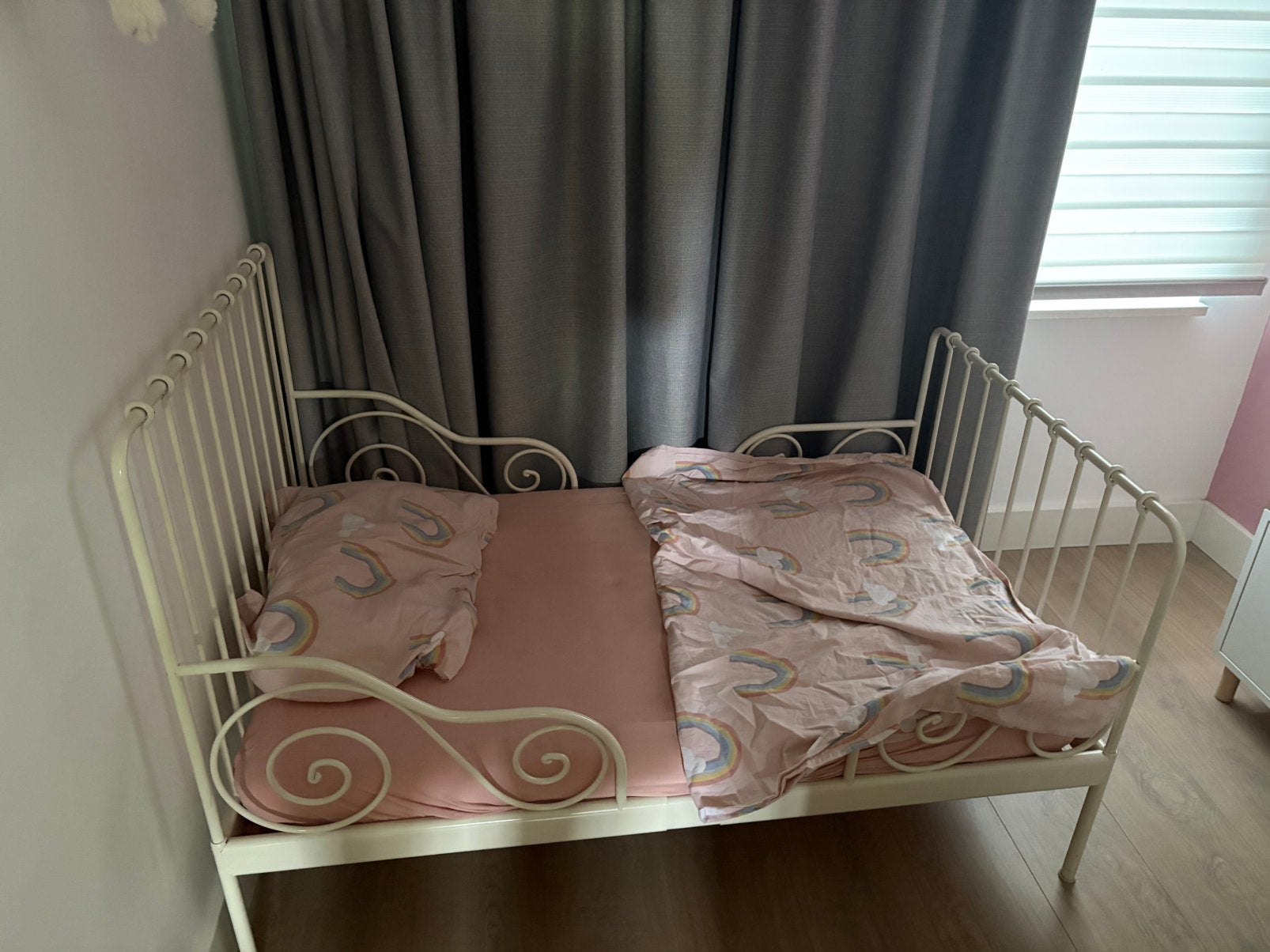 Ikea peuterbed / meegroeibed, Kinderen en Baby's, Ophalen, Gebruikt, 70 tot 85 cm, 140 tot 160 cm